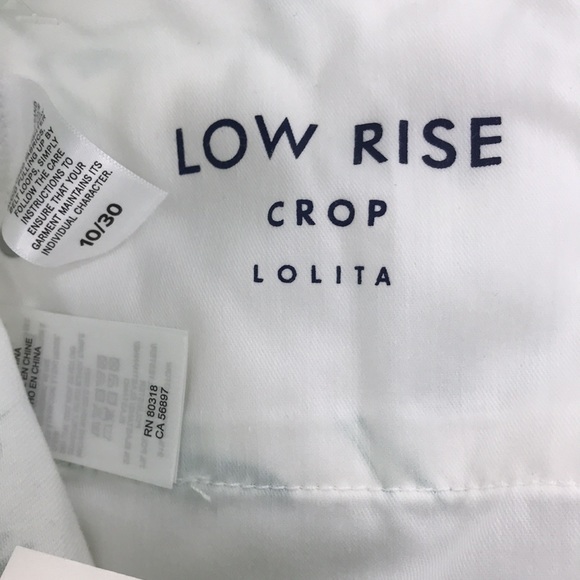 NEW Lucky Brand Low Rise Crop Jeans Palm Green/ White Tropical Print Sz 10/30 - Picture 12 of 14